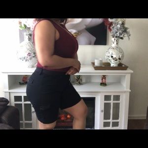 🍀Lee Stretch fabric shorts for women with pockets